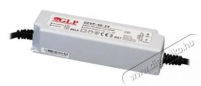 GLP GPVP-40-24 40W 24V 1.7A IP67 LED t&aacute;pegys&eacute;g H&aacute;ztart&aacute;s / Otthon / K&uuml;lt&eacute;r - Vil&aacute;g&iacute;t&aacute;s / elektromoss&aacute;g - L&aacute;mpa kieg&eacute;sz&iacute;tő - 437168