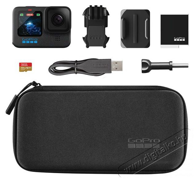 GoPro HERO12 Black Speciality Bundle akci&oacute;kamera F&eacute;nyk&eacute;pezőg&eacute;p / kamera - Sport kamera - 4K felbont&aacute;s&uacute; - 508597
