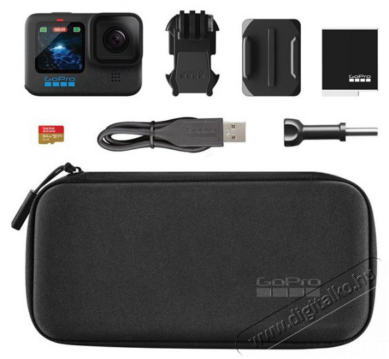 GoPro HERO12 Black Speciality Bundle akci&oacute;kamera F&eacute;nyk&eacute;pezőg&eacute;p / kamera - Sport kamera - 4K felbont&aacute;s&uacute; - 508597