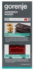 Gorenje SM703GCG Szendvics, gofri k&eacute;sz&iacute;tő &eacute;s grillező Konyhai term&eacute;kek - Konyhai kisg&eacute;p (s&uuml;t&eacute;s / főz&eacute;s / hűt&eacute;s / &eacute;telk&eacute;sz&iacute;t&eacute;s) - Melegszendvics / gofri s&uuml;tő - 363322