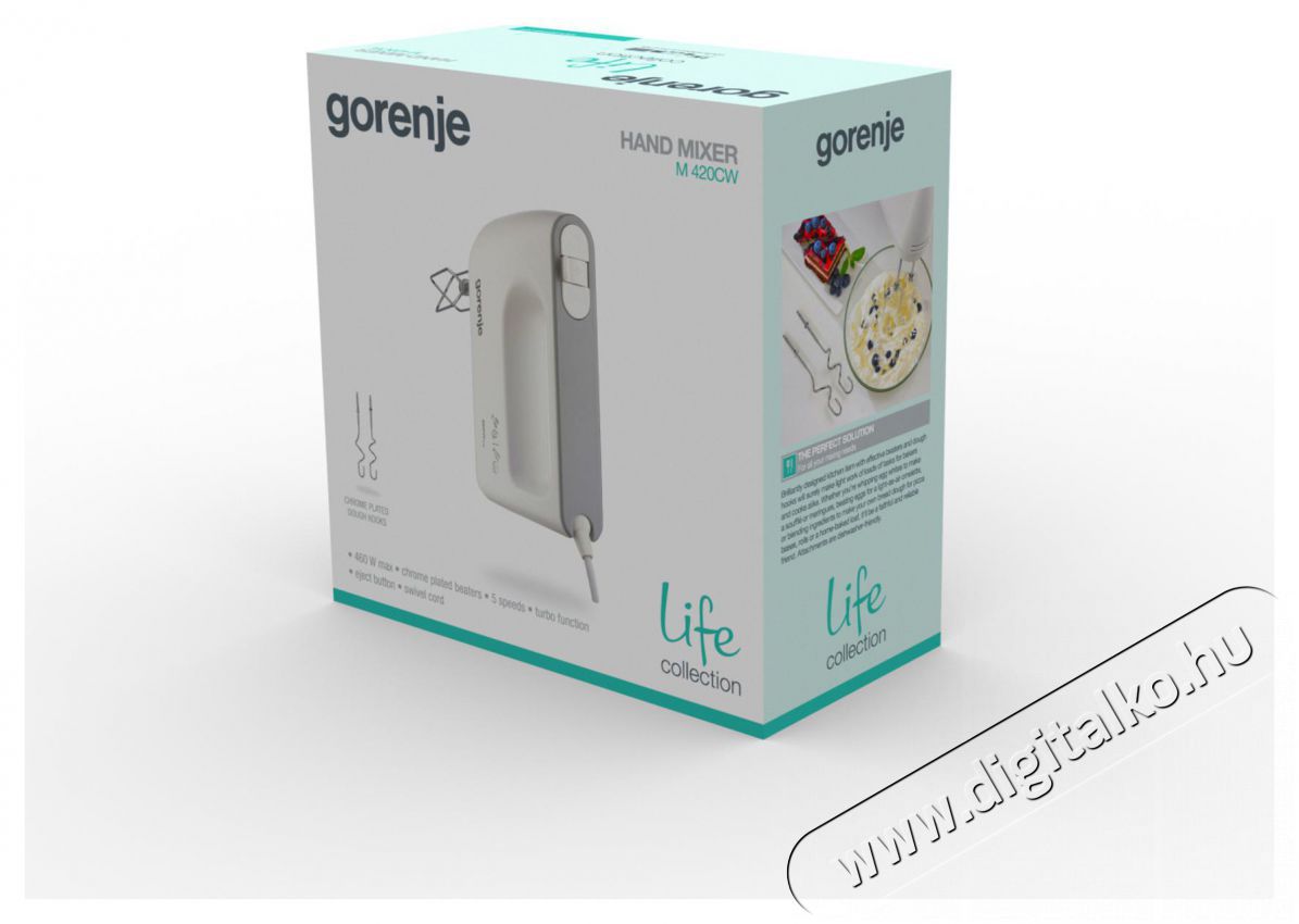 Gorenje M420CW k&eacute;zi mixer Konyhai term&eacute;kek - Konyhai kisg&eacute;p (elők&eacute;sz&iacute;t&eacute;s / feldolgoz&aacute;s) - K&eacute;zi mixer - 373105