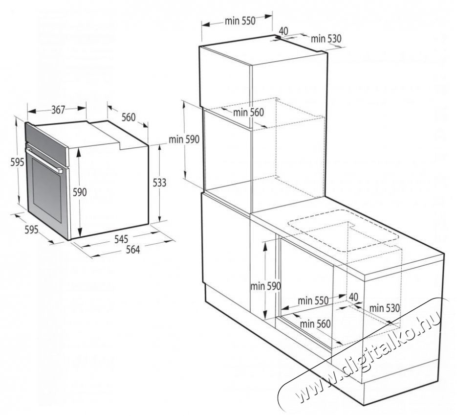 Gorenje BO6735E02X be&eacute;p&iacute;thető s&uuml;tő Konyhai term&eacute;kek - S&uuml;tő-főzőlap, tűzhely (be&eacute;p&iacute;thető) - S&uuml;tő (be&eacute;p&iacute;thető) - 378638