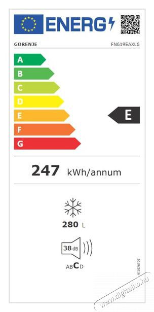 Gorenje FN619EAXL6 Fagyaszt&oacute;szekr&eacute;ny Konyhai term&eacute;kek - Hűtő, fagyaszt&oacute; (szabadon&aacute;ll&oacute;) - Fagyaszt&oacute;szekr&eacute;ny - 383703