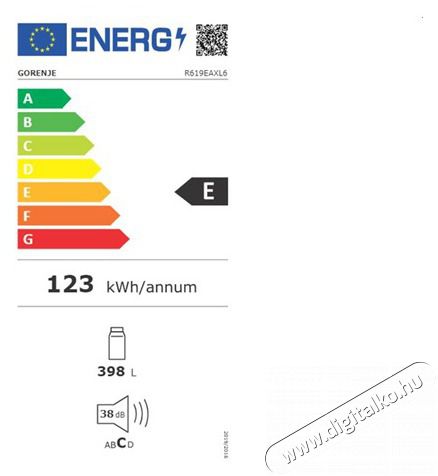 Gorenje R619EAXL6 Egyajt&oacute;s hűtőszekr&eacute;ny Konyhai term&eacute;kek - Hűtő, fagyaszt&oacute; (szabadon&aacute;ll&oacute;) - Egyajt&oacute;s hűtő - 386574
