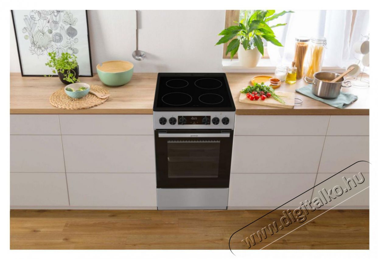Gorenje GEC5C41SG Tűzhely Konyhai term&eacute;kek - S&uuml;tő-főzőlap, tűzhely (szabadon&aacute;ll&oacute;) - Elektromos tűzhely (szabadon&aacute;ll&oacute;) - 400174
