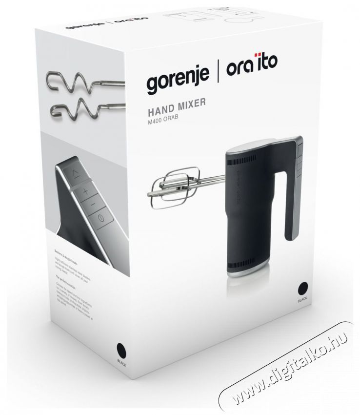 Gorenje M400ORAB k&eacute;zi mixer - fekete Konyhai term&eacute;kek - Konyhai kisg&eacute;p (elők&eacute;sz&iacute;t&eacute;s / feldolgoz&aacute;s) - K&eacute;zi mixer - 353233