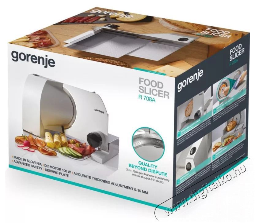 Gorenje R708A Szeletelőg&eacute;p Konyhai term&eacute;kek - Konyhai kisg&eacute;p (elők&eacute;sz&iacute;t&eacute;s / feldolgoz&aacute;s) - Szeletelő / reszelő g&eacute;p - 494341