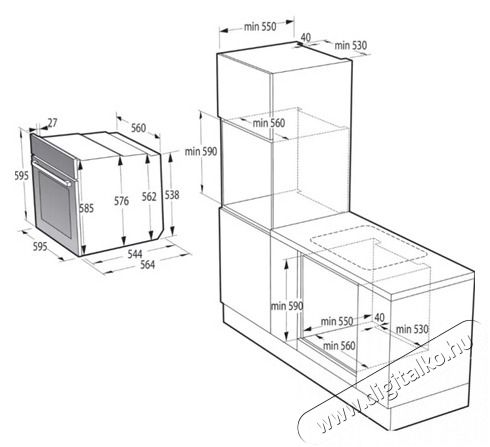 Gorenje  BSA6747DGWI be&eacute;p&iacute;thető s&uuml;tő Konyhai term&eacute;kek - S&uuml;tő-főzőlap, tűzhely (be&eacute;p&iacute;thető) - S&uuml;tő (be&eacute;p&iacute;thető) - 494294