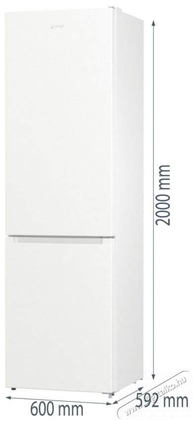 Gorenje NRK6202EW4 KitchenFit Hűtőszekr&eacute;ny Konyhai term&eacute;kek - Hűtő, fagyaszt&oacute; (szabadon&aacute;ll&oacute;) - Alulfagyaszt&oacute;s kombin&aacute;lt hűtő - 499770