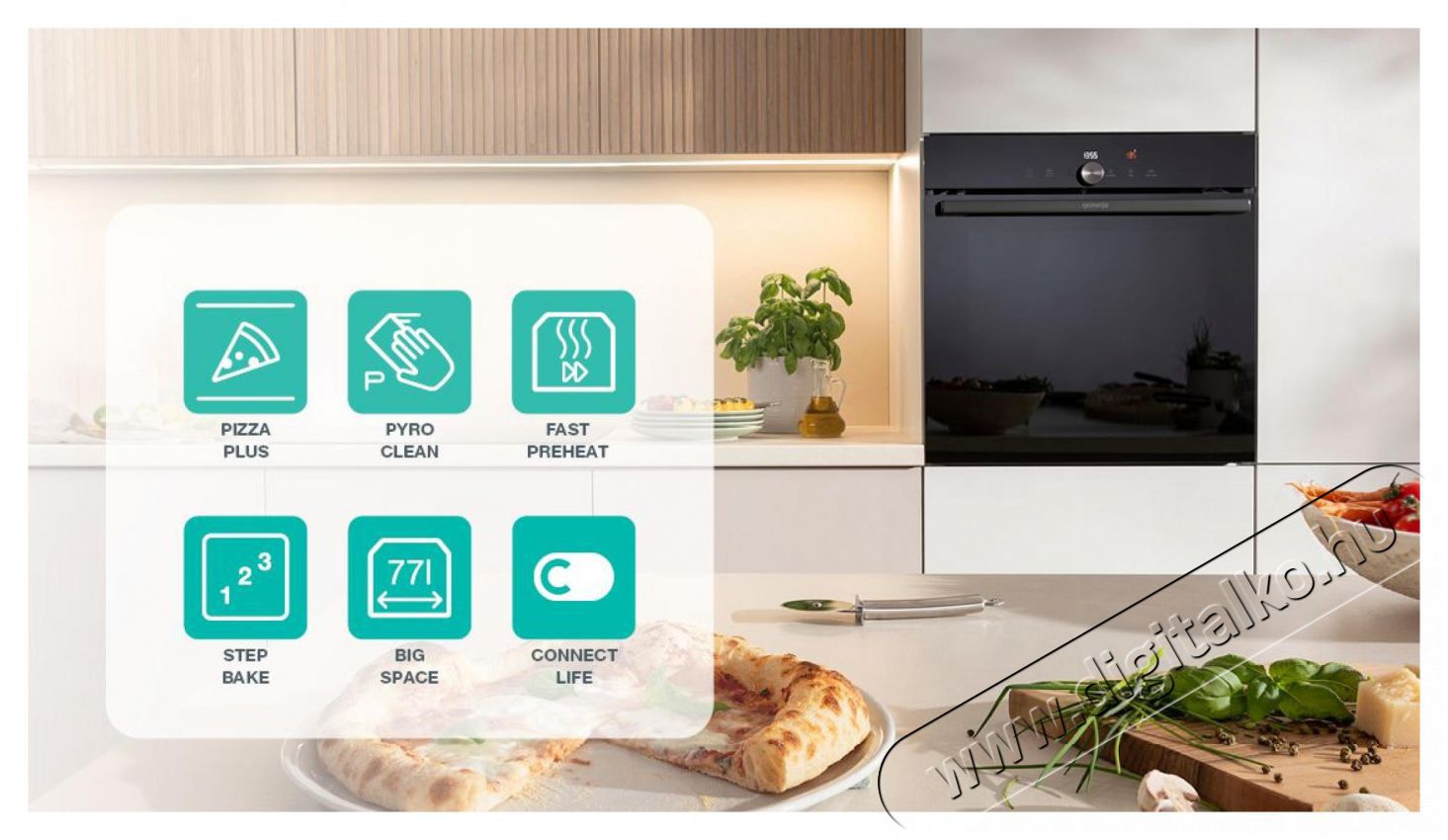 Gorenje GO66E Pizza 350 C (744802) Be&eacute;p&iacute;thető s&uuml;tő Konyhai term&eacute;kek - S&uuml;tő-főzőlap, tűzhely (be&eacute;p&iacute;thető) - S&uuml;tő (be&eacute;p&iacute;thető) - 499729