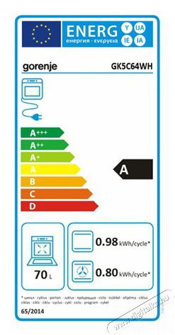 Gorenje GK5C64WH kombin&aacute;lt g&aacute;ztűzhely Konyhai term&eacute;kek - S&uuml;tő-főzőlap, tűzhely (szabadon&aacute;ll&oacute;) - Kombin&aacute;lt tűzhely (szabadon&aacute;ll&oacute;) - 501695