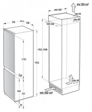 Gorenje NRKI519E41 be&eacute;p&iacute;thető alulfagyaszt&oacute;s hűtőszekr&eacute;ny Konyhai term&eacute;kek - Hűtő, fagyaszt&oacute; (be&eacute;p&iacute;thető) - Alulfagyaszt&oacute;s kombin&aacute;lt hűtő - 502467