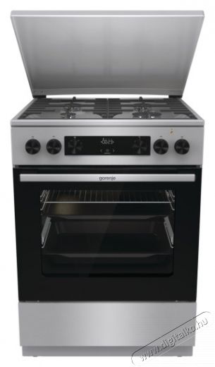 Gorenje GKS6C71XF kombin&aacute;lt g&aacute;ztűzhely Konyhai term&eacute;kek - S&uuml;tő-főzőlap, tűzhely (szabadon&aacute;ll&oacute;) - Kombin&aacute;lt tűzhely (szabadon&aacute;ll&oacute;) - 502737