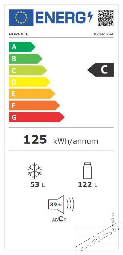 Gorenje RK14CPS4 Konyhai term&eacute;kek - Hűtő, fagyaszt&oacute; (szabadon&aacute;ll&oacute;) - Alulfagyaszt&oacute;s kombin&aacute;lt hűtő - 509564