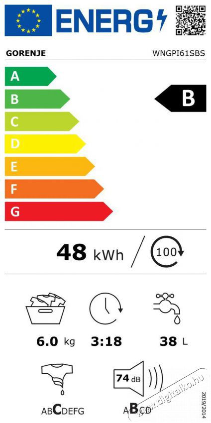 Gorenje WNGPI61SBS MOS&Oacute;G&Eacute;P EL&Ouml;LT&Ouml;LTŐS H&aacute;ztart&aacute;s / Otthon / K&uuml;lt&eacute;r - Mos&oacute;g&eacute;p / sz&aacute;r&iacute;t&oacute;g&eacute;p - El&ouml;lt&ouml;ltős keskeny (45cm-ig) mos&oacute;g&eacute;p - 505192
