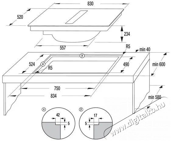 Gorenje GEH8432BSCWF Indukci&oacute;s főzőlap (be&eacute;p&iacute;thető) Konyhai term&eacute;kek - S&uuml;tő-főzőlap, tűzhely (szabadon&aacute;ll&oacute;) - Indukci&oacute;s főzőlap (szabadon&aacute;ll&oacute;) - 527223