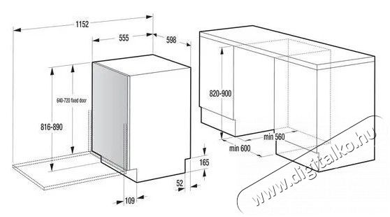 Gorenje GV16C Norm&aacute;l (60cm) be&eacute;p&iacute;thető mosogat&oacute;g&eacute;p Konyhai term&eacute;kek - Mosogat&oacute;g&eacute;p - Norm&aacute;l (60cm) be&eacute;p&iacute;thető mosogat&oacute;g&eacute;p - 527222