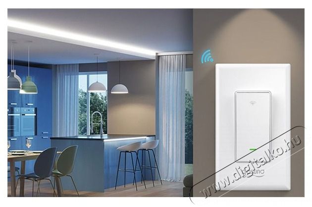 Gosund Nitebird GOSUND SW9 Smart k&eacute;tbillentyűs Wi-Fi-s fali kapcsol&oacute;, 230V, max. 10A Mobil / Kommunik&aacute;ci&oacute; / Smart - Okos eszk&ouml;z - Egy&eacute;b okos eszk&ouml;z - 404656