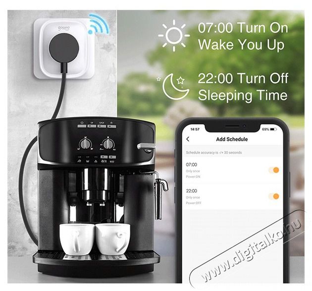 Gosund Nitebird GOSUND SP1 Smart Wi-Fi-s okos konnektor H&aacute;ztart&aacute;s / Otthon / K&uuml;lt&eacute;r - Okos otthon - Okos konnektor - 406714