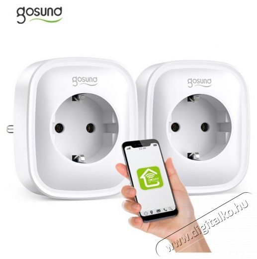 Gosund Nitebird GOSUND SP112 2 db-os Smart Wi-Fi-s okos konnektor &eacute;s 2xUSB H&aacute;ztart&aacute;s / Otthon / K&uuml;lt&eacute;r - Okos otthon - Okos konnektor - 413582