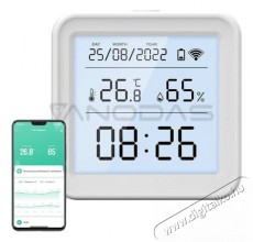 Gosund Temperature HumiditySensor with backlight, WiFi H&aacute;ztart&aacute;s / Otthon / K&uuml;lt&eacute;r - Lak&aacute;sfelszerel&eacute;s - Hőm&eacute;rő / barom&eacute;ter - 519453