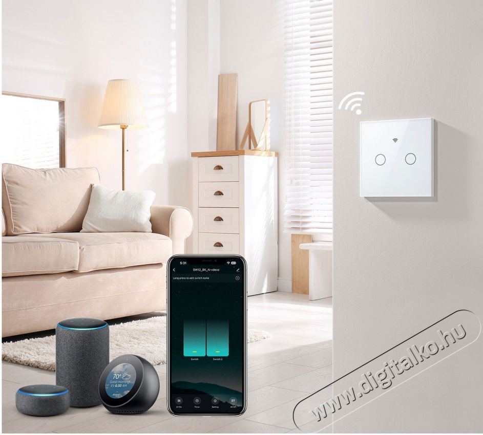Gosund Smart Switch SW12 H&aacute;ztart&aacute;s / Otthon / K&uuml;lt&eacute;r - Okos otthon - Kieg&eacute;sz&iacute;tő - 522869