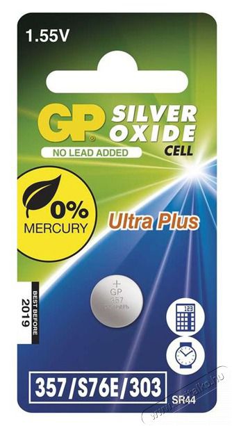 GP Batteries GP SR1154 (357/S76E/SR44) ez&uuml;st-oxid gombelem 1db/bliszter Akkuk &eacute;s t&ouml;ltők - Elem - 407936