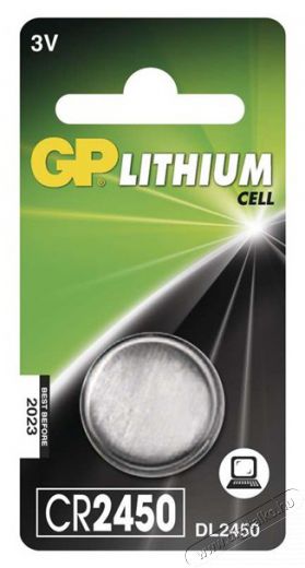 GP Batteries GP CR2450 Lithium gombelem 1db/bliszter Akkuk &eacute;s t&ouml;ltők - Elem - 410219