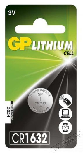 GP Batteries GP CR1632 Lithium gombelem 1db/bliszter Akkuk &eacute;s t&ouml;ltők - Elem - 464618