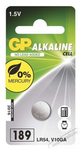GP Batteries GP LR54 (189f) alk&aacute;li gombelem 1db/bliszter Akkuk &eacute;s t&ouml;ltők - Elem - 464622