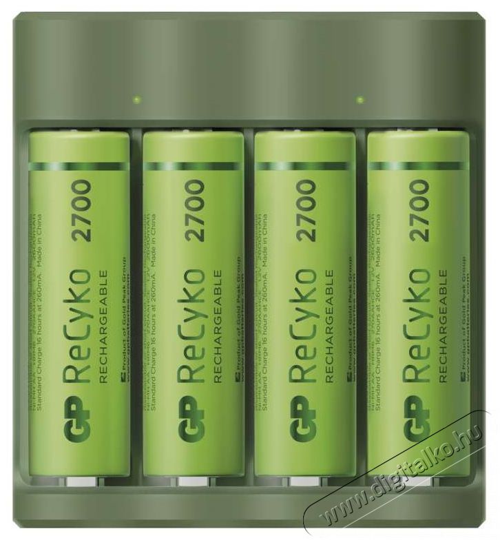 GP Batteries GP USB Everyday B421 Akkut&ouml;ltő + 4&times;AA GP ReCyko 2700 F&eacute;nyk&eacute;pezőg&eacute;p / kamera - Sport kamera tartoz&eacute;kok - Akkumul&aacute;tor / t&ouml;ltő - 441486