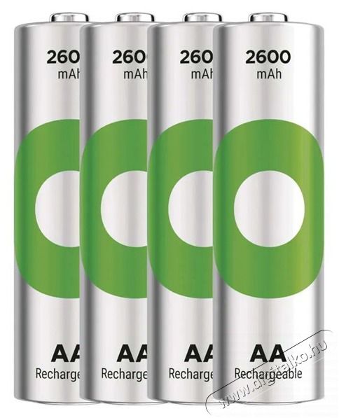 GP Batteries GP ReCyko NiMH Akkumul&aacute;tor HR6 (AA) 2600mAh 4db Akkuk &eacute;s t&ouml;ltők - Elem m&eacute;retű akku &eacute;s t&ouml;ltő - Akku - 507321