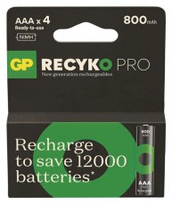 GP Batteries GP ReCyko Pro NiMH Akkumulátor HR03 (AAA) 4db Akkuk és töltők - Elem méretű akku és töltő - Akku - 507323