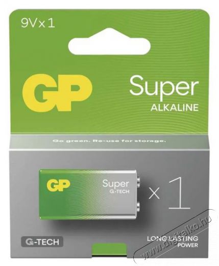 GP Batteries GP Super alk&aacute;li elem 9V 1db Akkuk &eacute;s t&ouml;ltők - Elem - 507132
