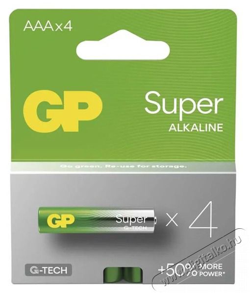 GP Batteries GP Super alk&aacute;li elem AAA 4db Akkuk &eacute;s t&ouml;ltők - Elem - 507145
