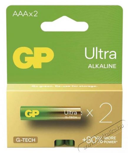 GP Batteries GP B02112 Ultra alk&aacute;li elem AAA (LR03) 2db/bliszter Akkuk &eacute;s t&ouml;ltők - Elem - 508399