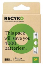 GP Batteries GP ReCyko NiMH Akkumulátor HR03 (AAA) 850mAh 4db Akkuk és töltők - Li-ion akkumulátor és töltő (gyári) - Akku - 508818