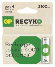 GP Batteries GP ReCyko NiMH Akkumulátor HR6 (AA) 2100mAh 4db Akkuk és töltők - Li-ion akkumulátor és töltő (gyári) - Akku - 508824