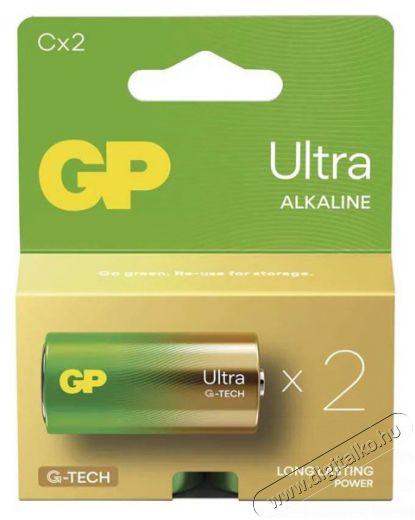 GP Batteries GP Ultra alk&aacute;li elem LR14 (C) 2db Akkuk &eacute;s t&ouml;ltők - Elem - 508807