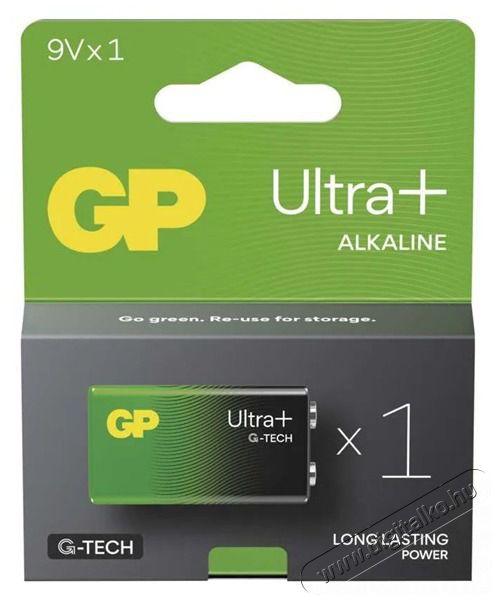 GP Batteries GP Ultra Plus alk&aacute;li elem 9V 1db Akkuk &eacute;s t&ouml;ltők - Elem - 508816