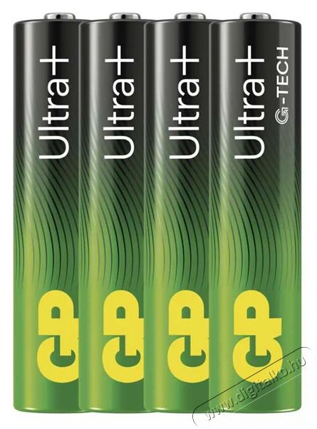 GP Batteries GP Ultra Plus alk&aacute;li elem AAA 4db Akkuk &eacute;s t&ouml;ltők - Elem - 508811