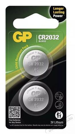 GP B15323 L&Iacute;TIUM GOMBELEM CR2032 2DB/BLISZTER Akkuk &eacute;s t&ouml;ltők - Elem - 468540