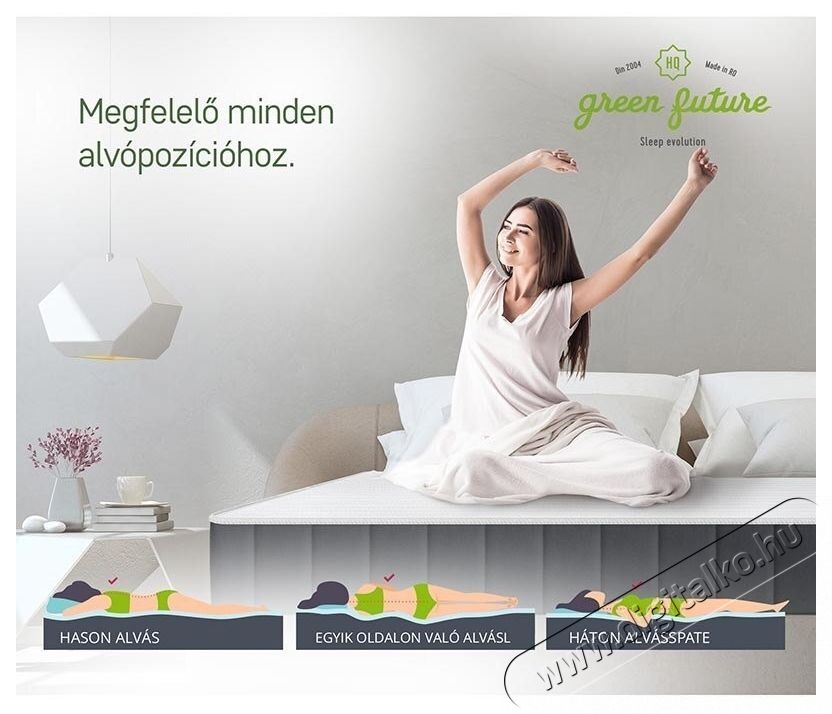 Green Future Serene Dual Confort Ortop&eacute;d matrac, 140x200x18 cm, rugalmas poliuret&aacute;n hab, megford&iacute;that&oacute;, k&ouml;zepes/feszes kem&eacute;nys&eacute;gű Sz&eacute;ps&eacute;g&aacute;pol&aacute;s / Eg&eacute;szs&eacute;g - Egy&eacute;b sz&eacute;ps&eacute;g / eg&eacute;szs&eacute;g term&eacute;k - 536619