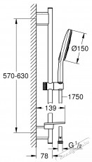 Grohe 26598000 Vitalio SmartActive 150 zuhanyszett, 3funkci&oacute;s, &aacute;ll&iacute;that&oacute; 600mm zuhanyr&uacute;d, 1750mm g&eacute;gecső, kr&oacute;m (26598000) H&aacute;ztart&aacute;s / Otthon / K&uuml;lt&eacute;r - F&uuml;rdőszoba / wc - Zuhanyz&oacute; polcrendszer - 536672