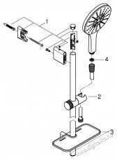 Grohe 26598000 Vitalio SmartActive 150 zuhanyszett, 3funkci&oacute;s, &aacute;ll&iacute;that&oacute; 600mm zuhanyr&uacute;d, 1750mm g&eacute;gecső, kr&oacute;m (26598000) H&aacute;ztart&aacute;s / Otthon / K&uuml;lt&eacute;r - F&uuml;rdőszoba / wc - Zuhanyz&oacute; polcrendszer - 536672