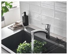 Grohe 30531001 Start OHM egykaros mosogat&oacute;csaptelep, kih&uacute;zhat&oacute; k&eacute;t funkci&oacute;s fej, elforgathat&oacute; kifoly&oacute;cső, kr&oacute;m (30531001) Konyhai term&eacute;kek - Mosogat&oacute; - Mosogat&oacute; csaptelep - 536683