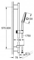 Grohe SmartActive Cube 130 zuhanyoszlop 26583000, 1/2 , 600 mm, 3 funkci&oacute;s, kr&oacute;m H&aacute;ztart&aacute;s / Otthon / K&uuml;lt&eacute;r - F&uuml;rdőszoba / wc - Zuhanyz&oacute; polcrendszer - 536686
