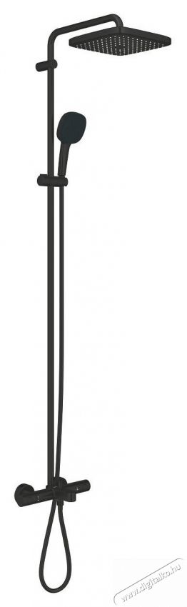 Grohe Zuhanyrendszer, Grohe Tempesta Cube 250 266912431, L&aacute;that&oacute;, K&aacute;dcsaptelep, Termoszt&aacute;t, 250 mm, 1 funkci&oacute;s, Matt, Fekete H&aacute;ztart&aacute;s / Otthon / K&uuml;lt&eacute;r - F&uuml;rdőszoba / wc - Zuhanyz&oacute; polcrendszer - 536629
