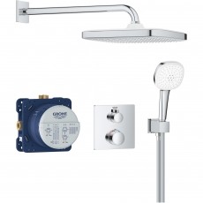 Grohe Grohtherm 34871000 zuhanyrendszer, 1/2 , Be&eacute;p&iacute;tett, Termoszt&aacute;t, 250 mm, Kr&oacute;m H&aacute;ztart&aacute;s / Otthon / K&uuml;lt&eacute;r - F&uuml;rdőszoba / wc - Zuhanyz&oacute; polcrendszer - 536630