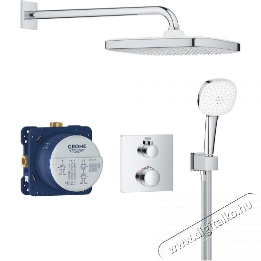 Grohe Grohtherm 34871000 zuhanyrendszer, 1/2 , Be&eacute;p&iacute;tett, Termoszt&aacute;t, 250 mm, Kr&oacute;m H&aacute;ztart&aacute;s / Otthon / K&uuml;lt&eacute;r - F&uuml;rdőszoba / wc - Zuhanyz&oacute; polcrendszer - 536630